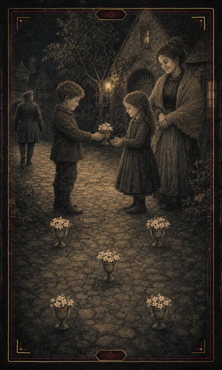 Six of Cups, from the Haunted Plate deck