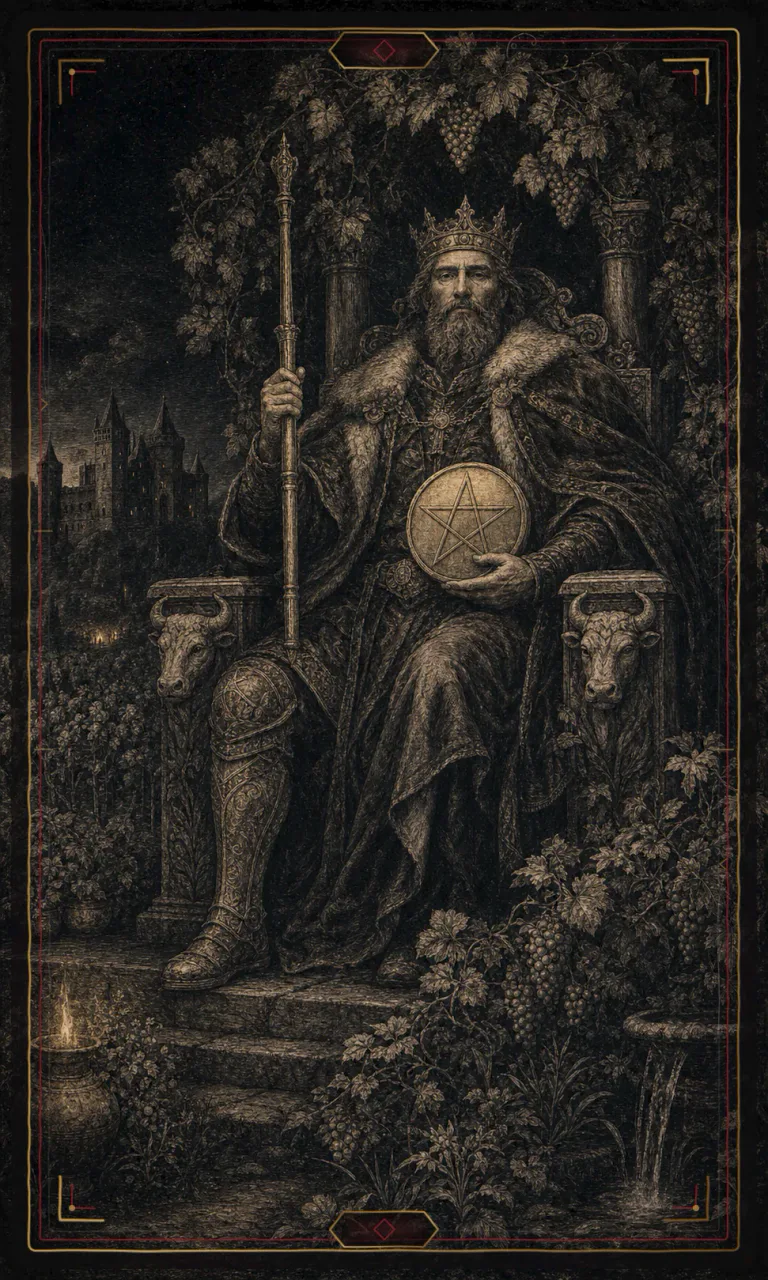 King of Pentacles, from the Haunted Plate deck