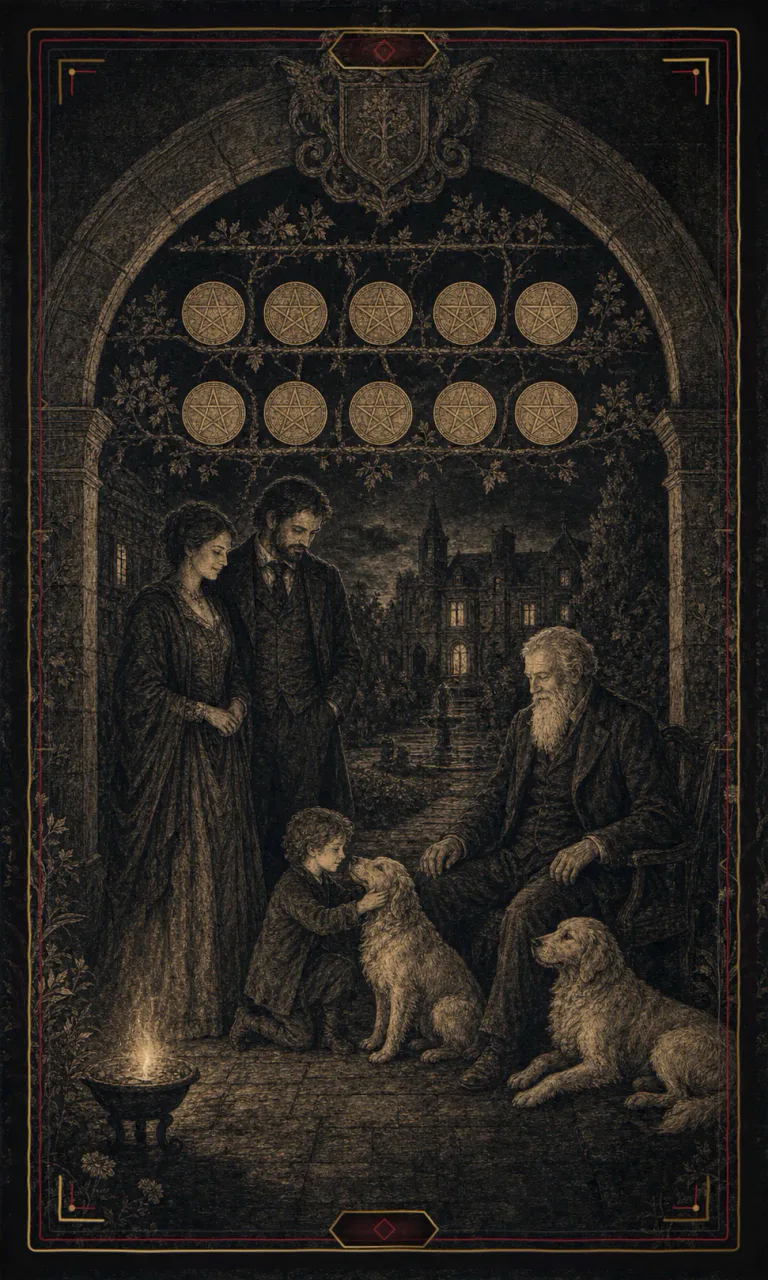 Ten of Pentacles, from the Haunted Plate deck