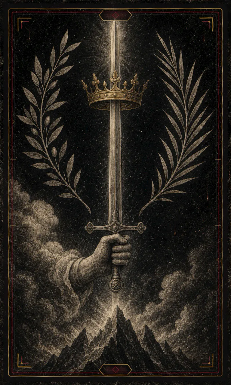 Ace of Swords, from the Haunted Plate deck