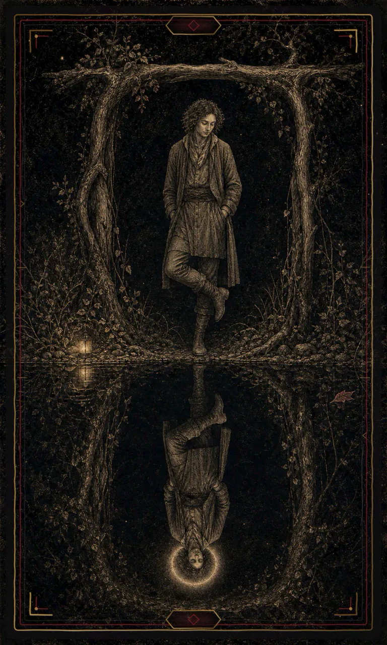 The Hanged Man, from the Haunted Plate deck