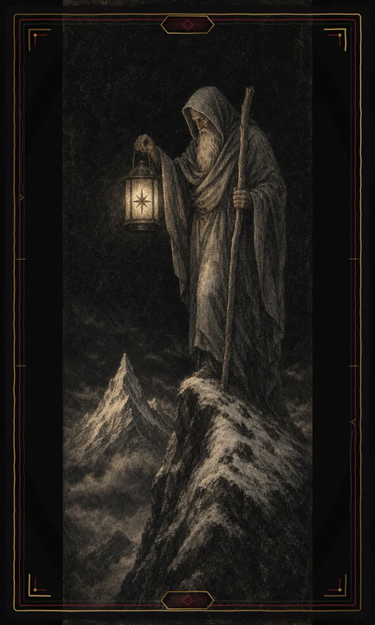 The Hermit, from the Haunted Plate deck