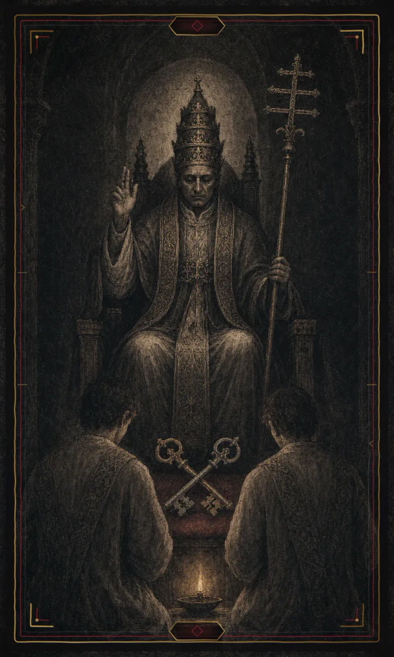 The Hierophant, from the Haunted Plate deck