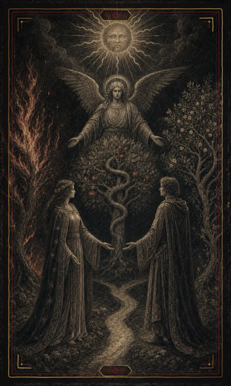 The Lovers, from the Haunted Plate deck