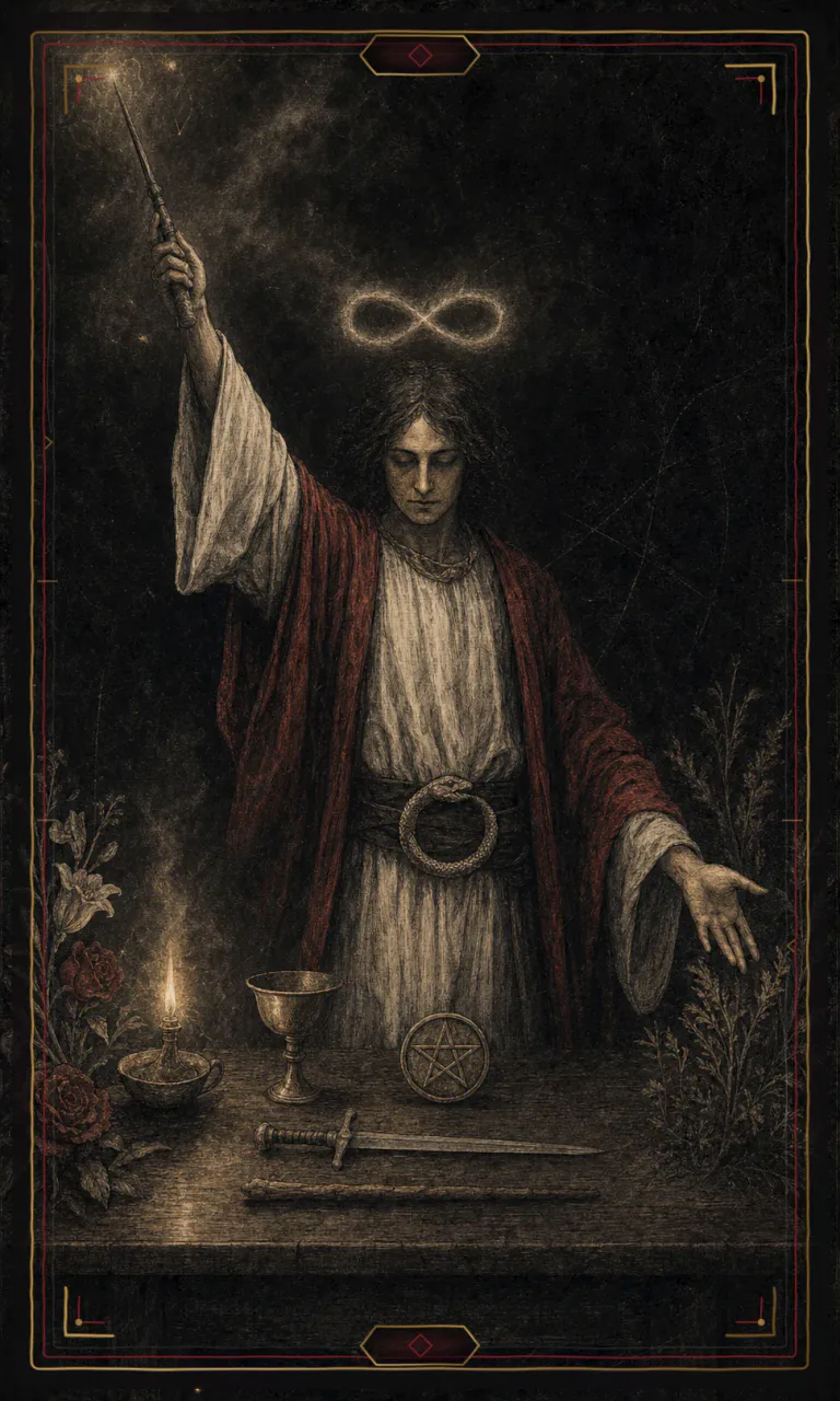 The Magician, from the Haunted Plate deck