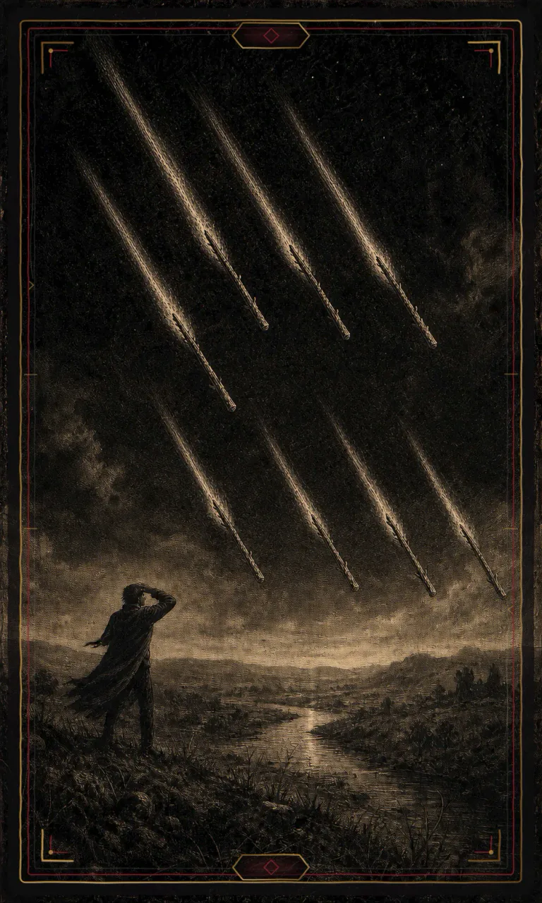 Eight of Wands, from the Haunted Plate deck