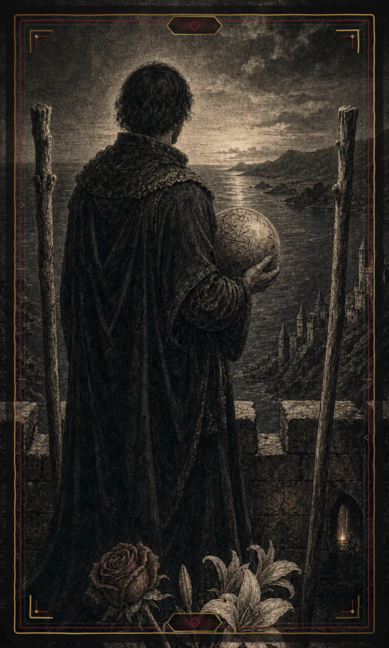 Two of Wands, from the Haunted Plate deck