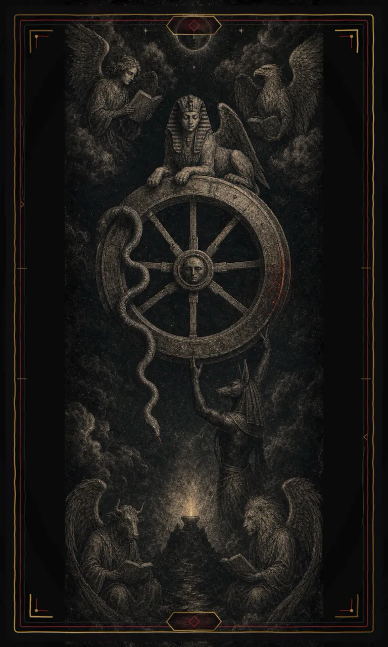 Wheel of Fortune, from the Haunted Plate deck